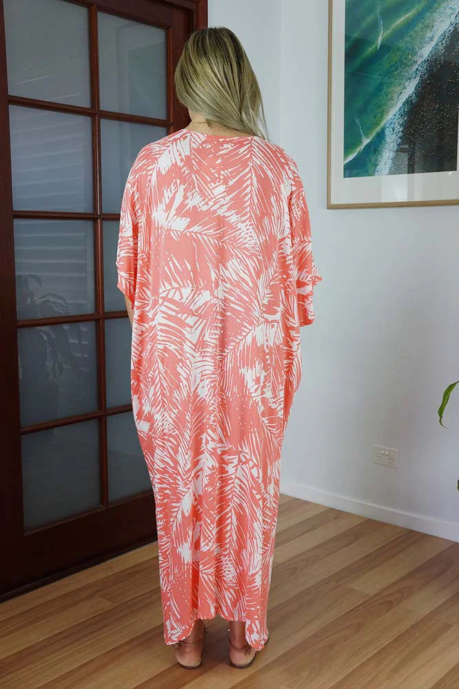 Coral  Maya Kaftan OSFA 14-26