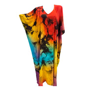 Colourful Holi Rayon Maya Loose Kaftan Dress