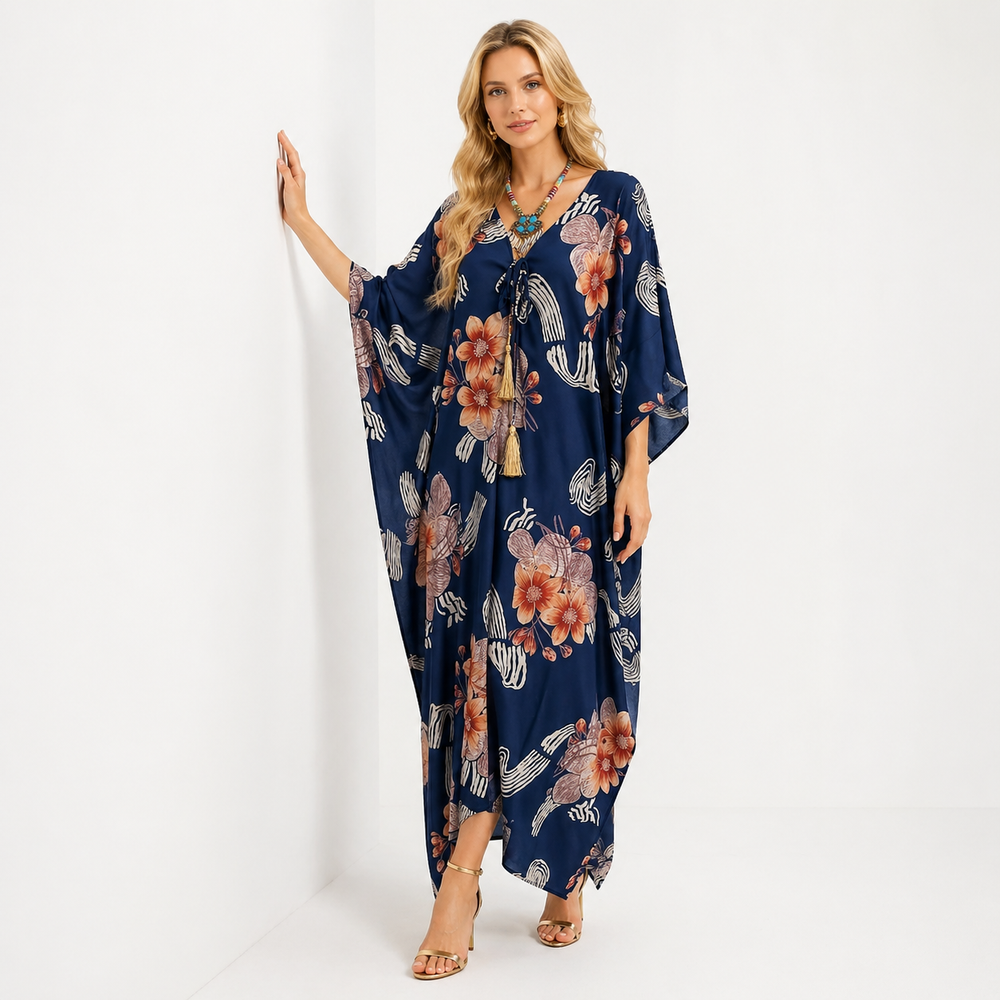 Maya Boho Cotton Rayon kaftan  - Sizes Available AU 16-30