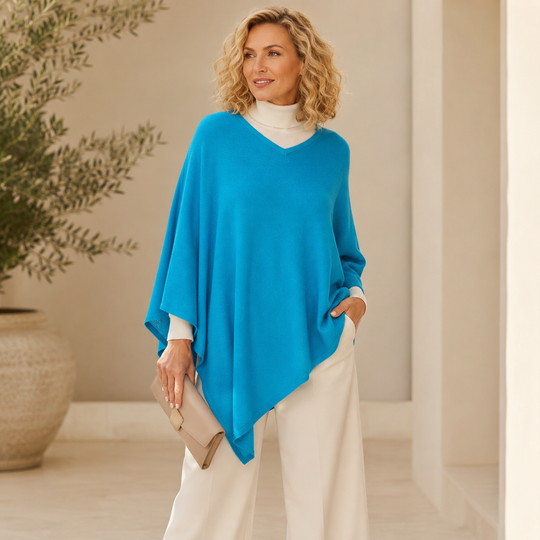 Julian Pure Cashmere Poncho -More Colour Available