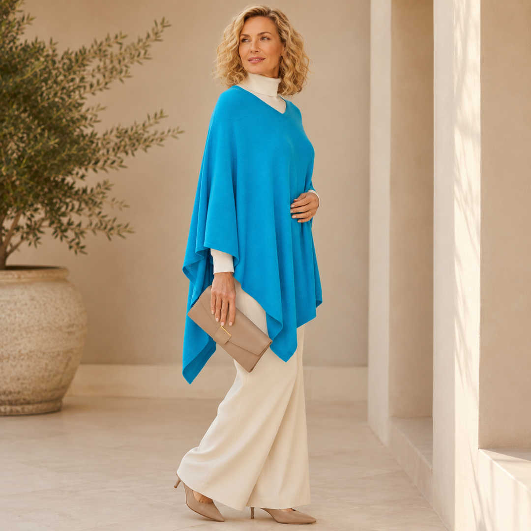 Julian Pure Cashmere Poncho -More Colour Available