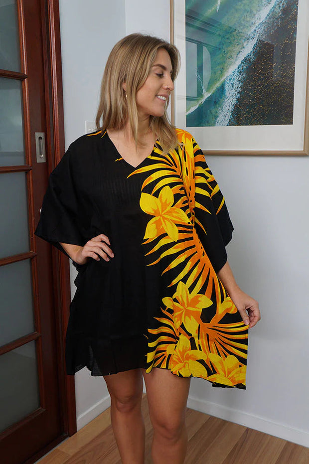 Maya Rayon Colourful Kaftan Top - One size fits all