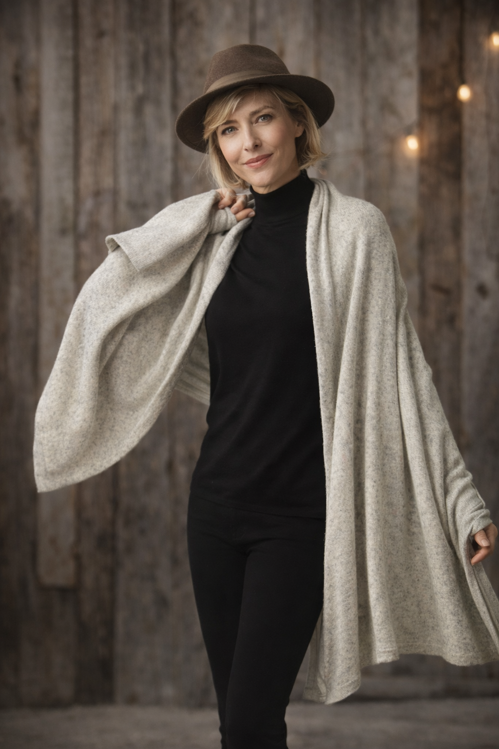 100% Cashmere 2 ply Knitted Julian Oversized Wrap -Unisex -30 Colours available