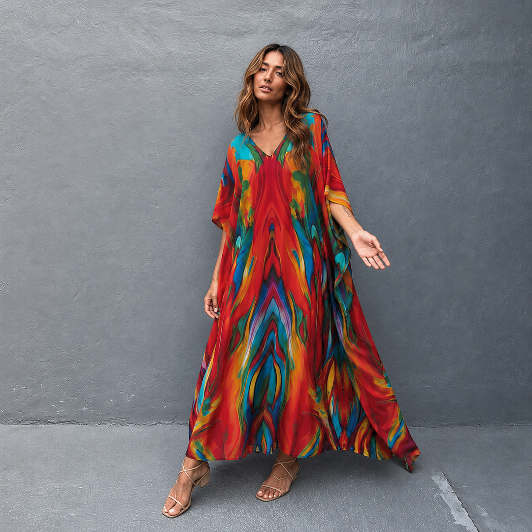 Maya Tropical Loose, Casual Kaftan - AU 8-20