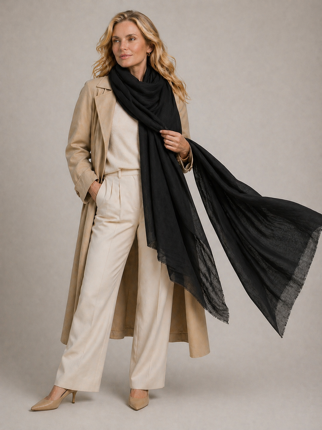 Julian 100% Ultra fine cashmere Maya oversized scarf/ wrap/ shawl-More colours available