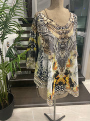 Silk embellished Kyra Tunic Top AU 10-18