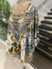 Silk embellished Kyra Tunic Top AU 10-18