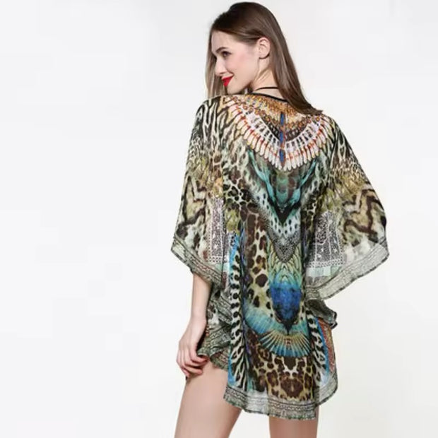 Kyra Silk Mix Tunic Top kaftan AU 12-22