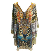 Kyra Silk Mix Tunic Top kaftan AU 12-22