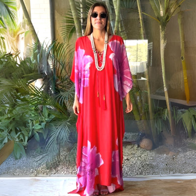 Hibiscus Coco Bella kaftan Resort Wear