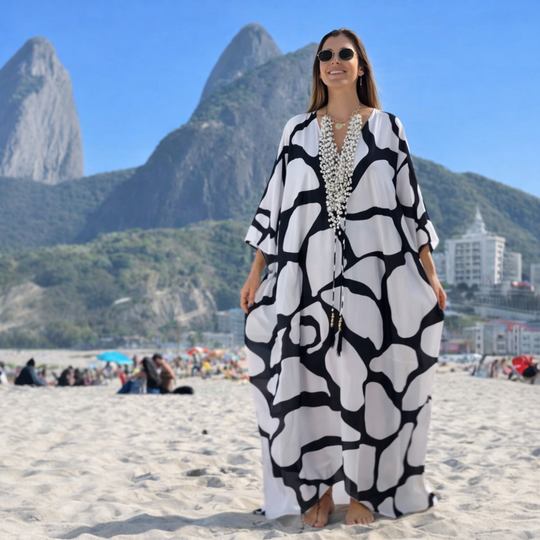 Coco Bella White Fiana Luxe kaftan 12-20