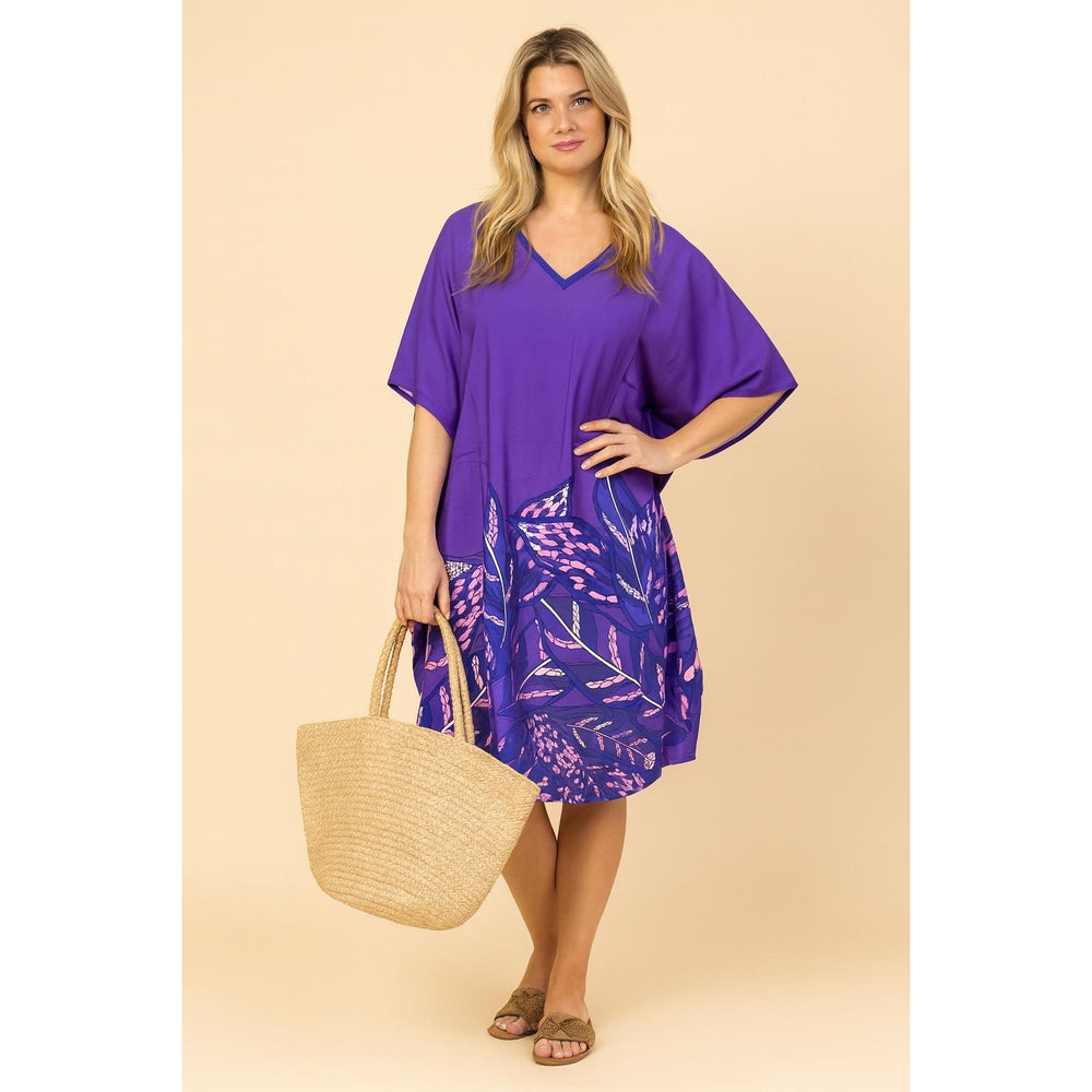 Purple Ferns Maya Short Kaftan Top Tunic Sizes Available AU 14-30