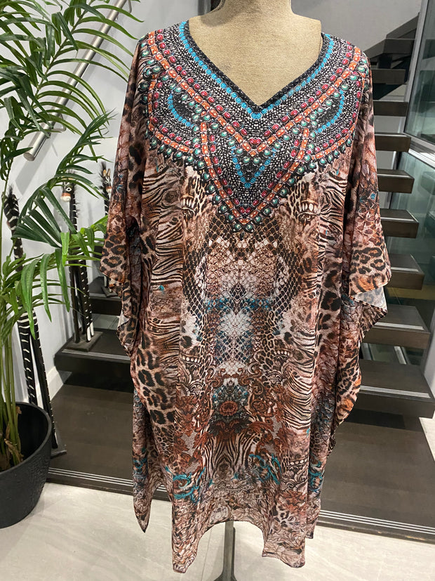 Animal Kyra Tunic Top/Mid length kaftan AU 12-22