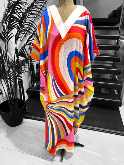 Colour splash Cotton Maya Kaftan OSFA 14-26