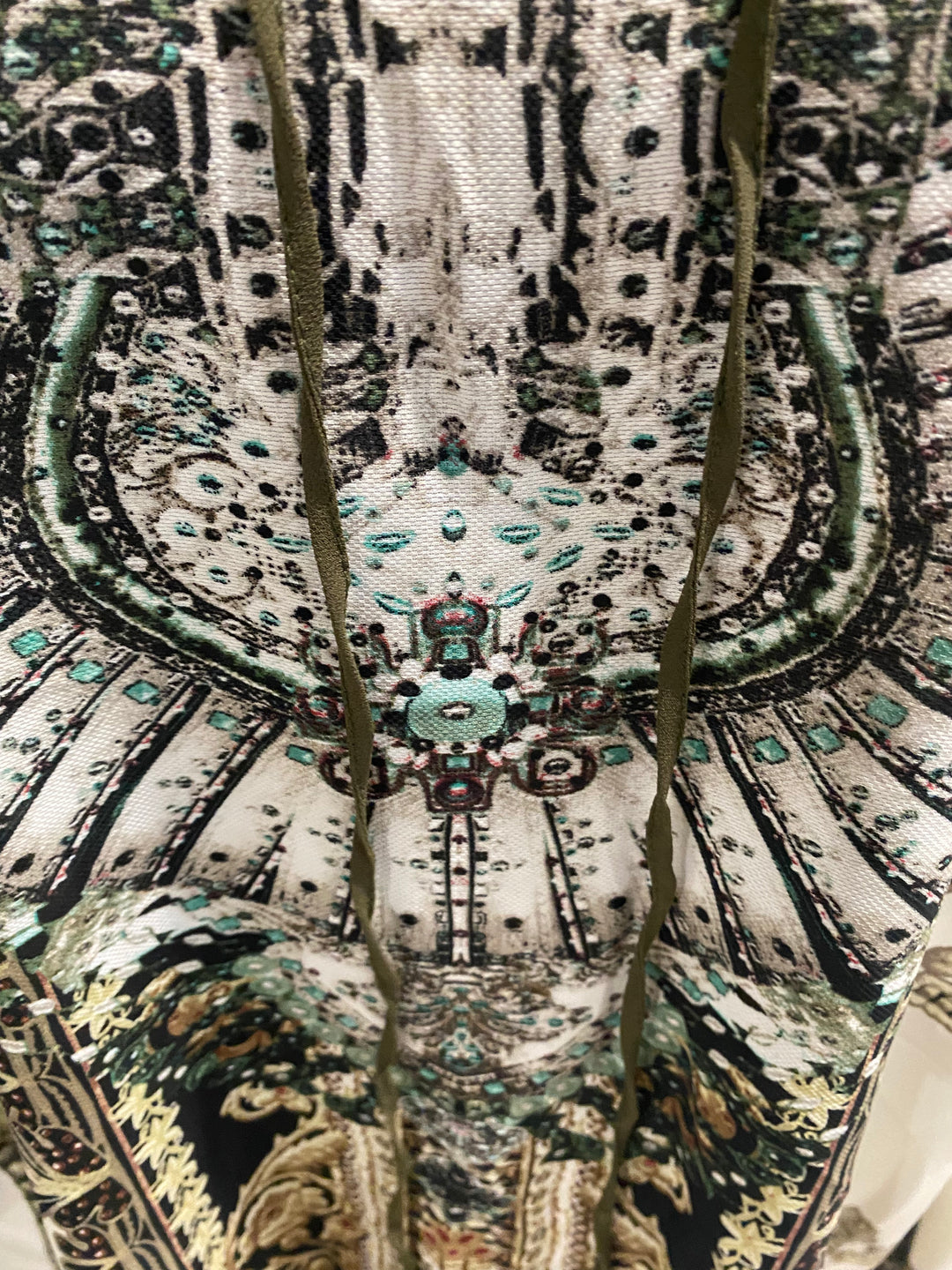 Ivory Front tie Kyra Tunic Top AU 10-18