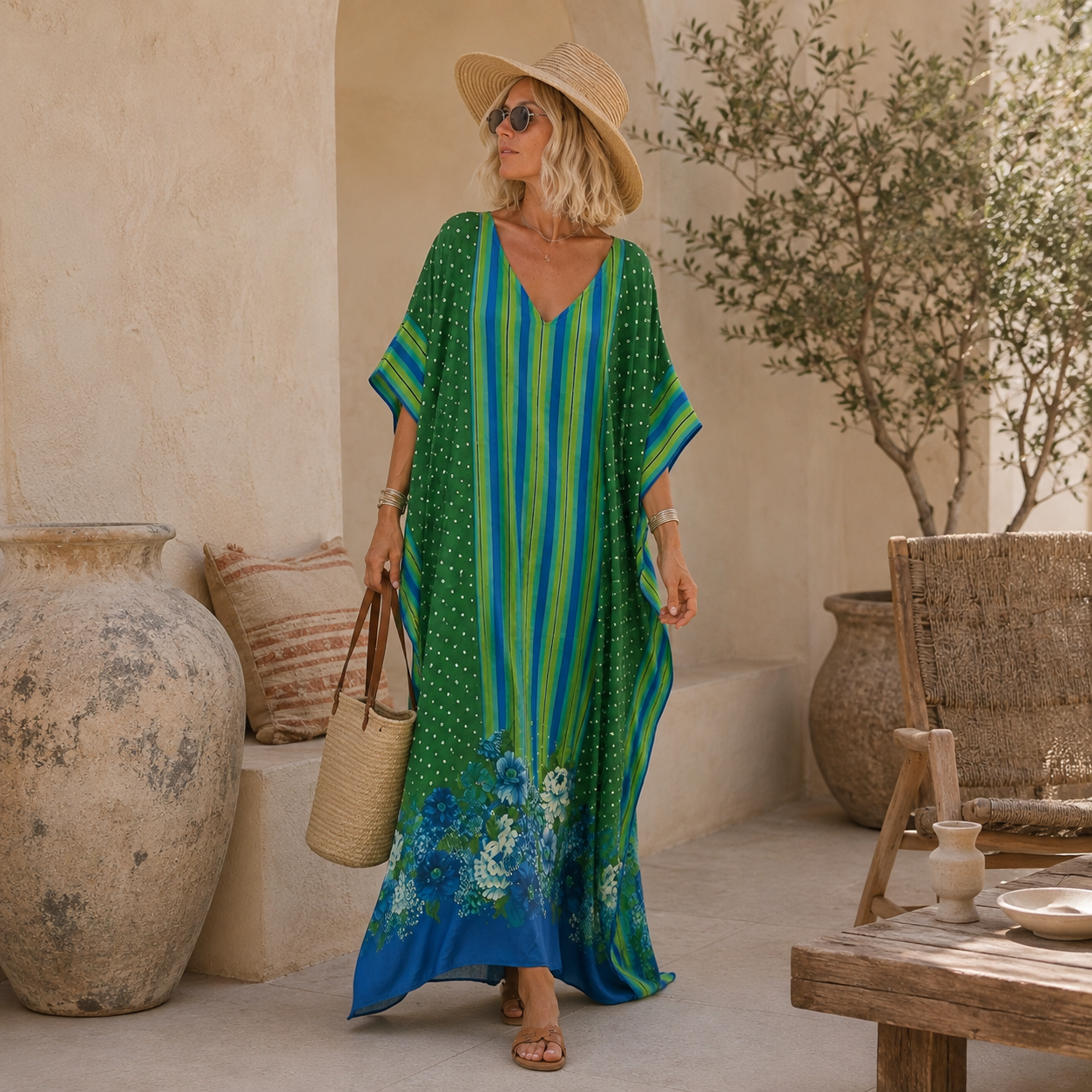 Maya Bliss Santorini Breezy kaftan - Sizes Available AU 14-32