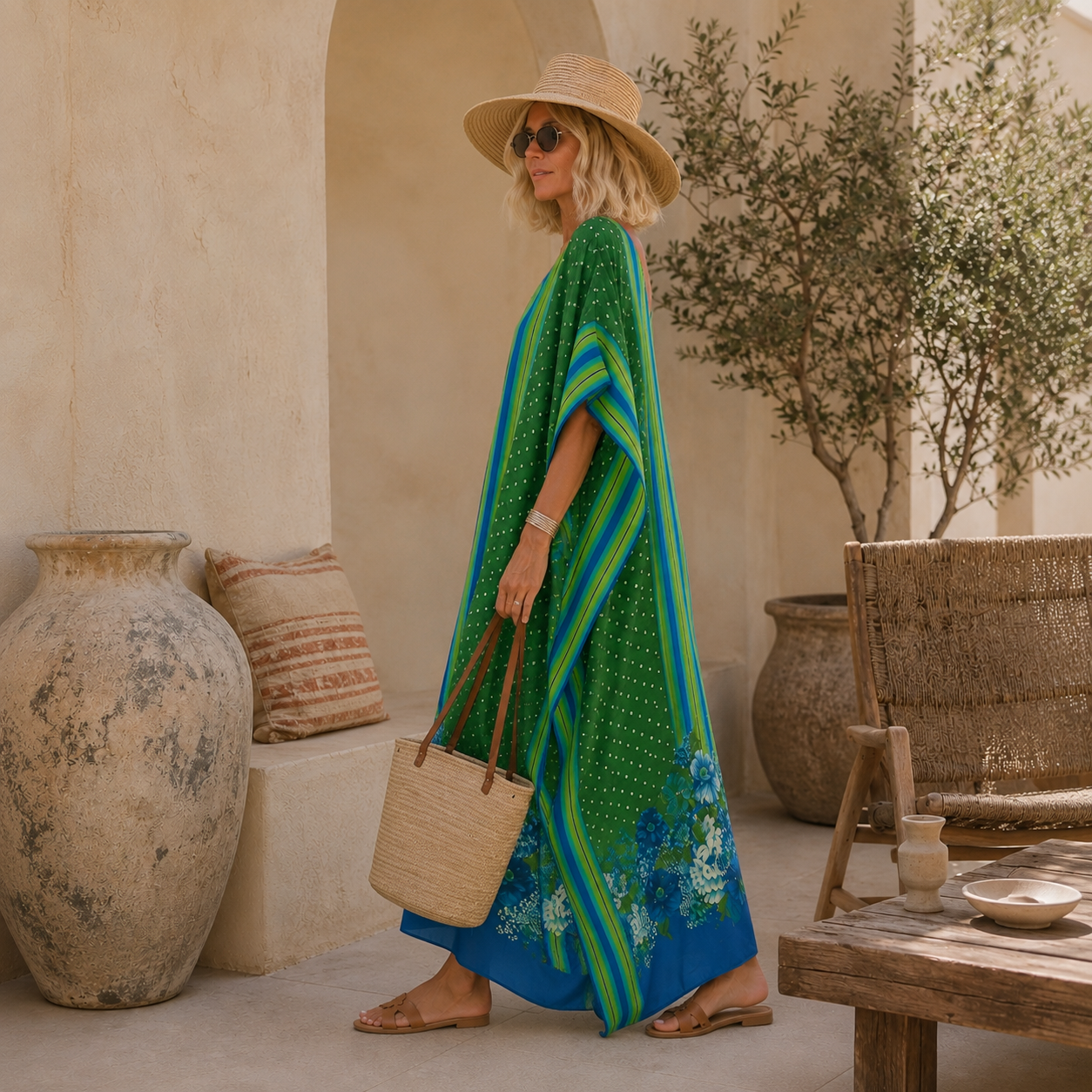 Maya Bliss Santorini Breezy kaftan - Sizes Available AU 14-32