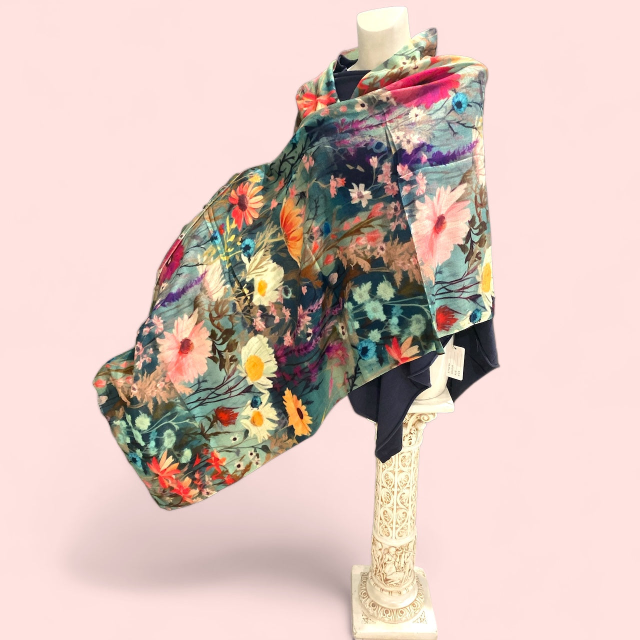 Cashmere Printed Wearable art Julian Ultralight Scarf-More Designs Available