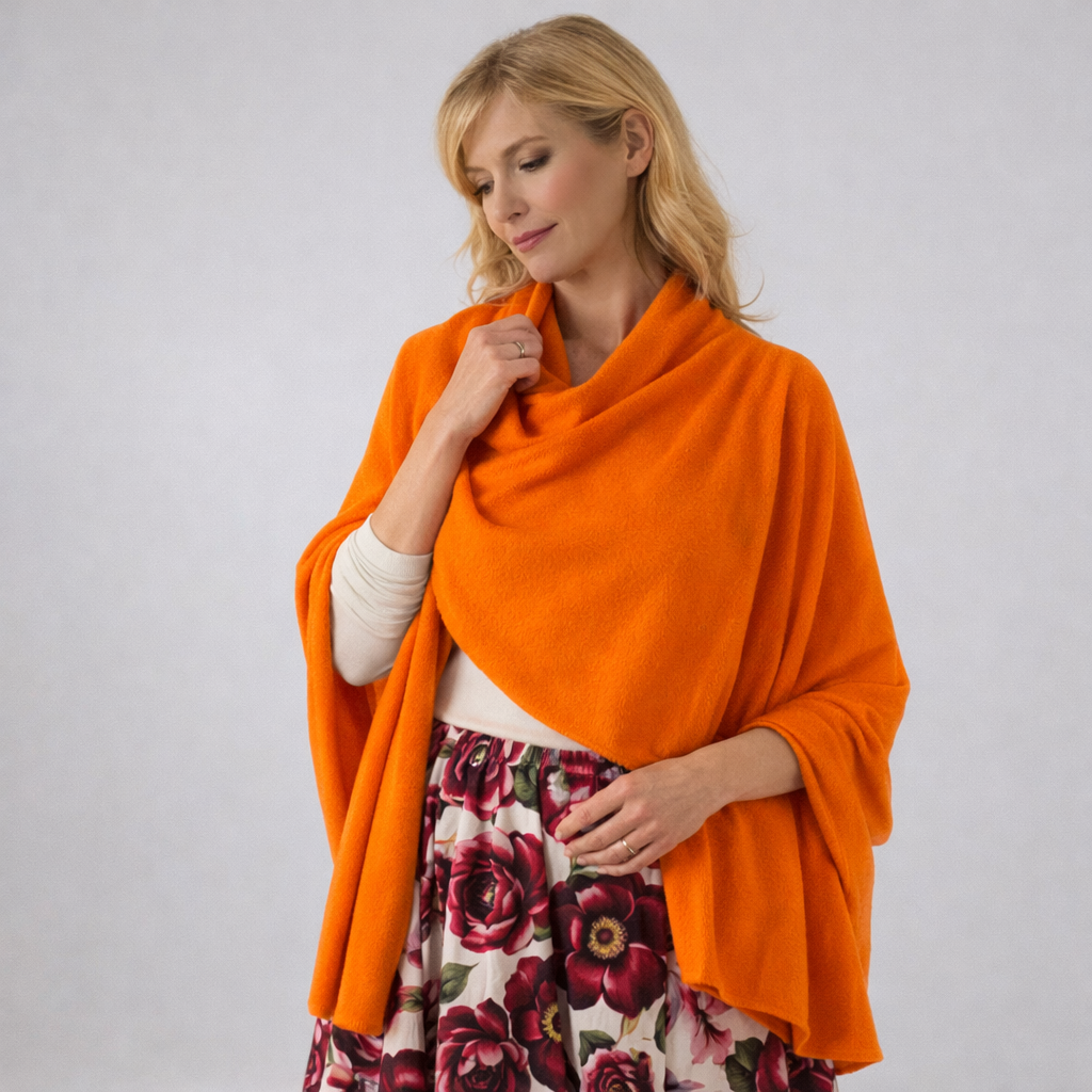 Julian 100% Knitted Cashmere Extra large Travel Wrap