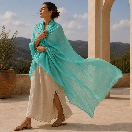 Imperial Julian handwoven pure Cashmere Travel Wrap-More Colours Available