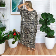 Coco Bella MIDI Cool Rayon cold shoulder Kaftan Dress