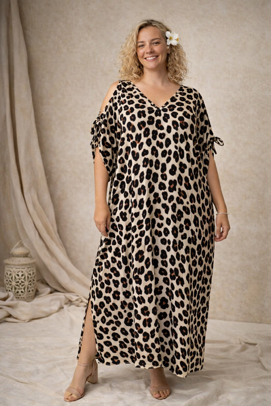 Coco Bella MIDI cold shoulder Kaftan Dress-O/S AU 10-18