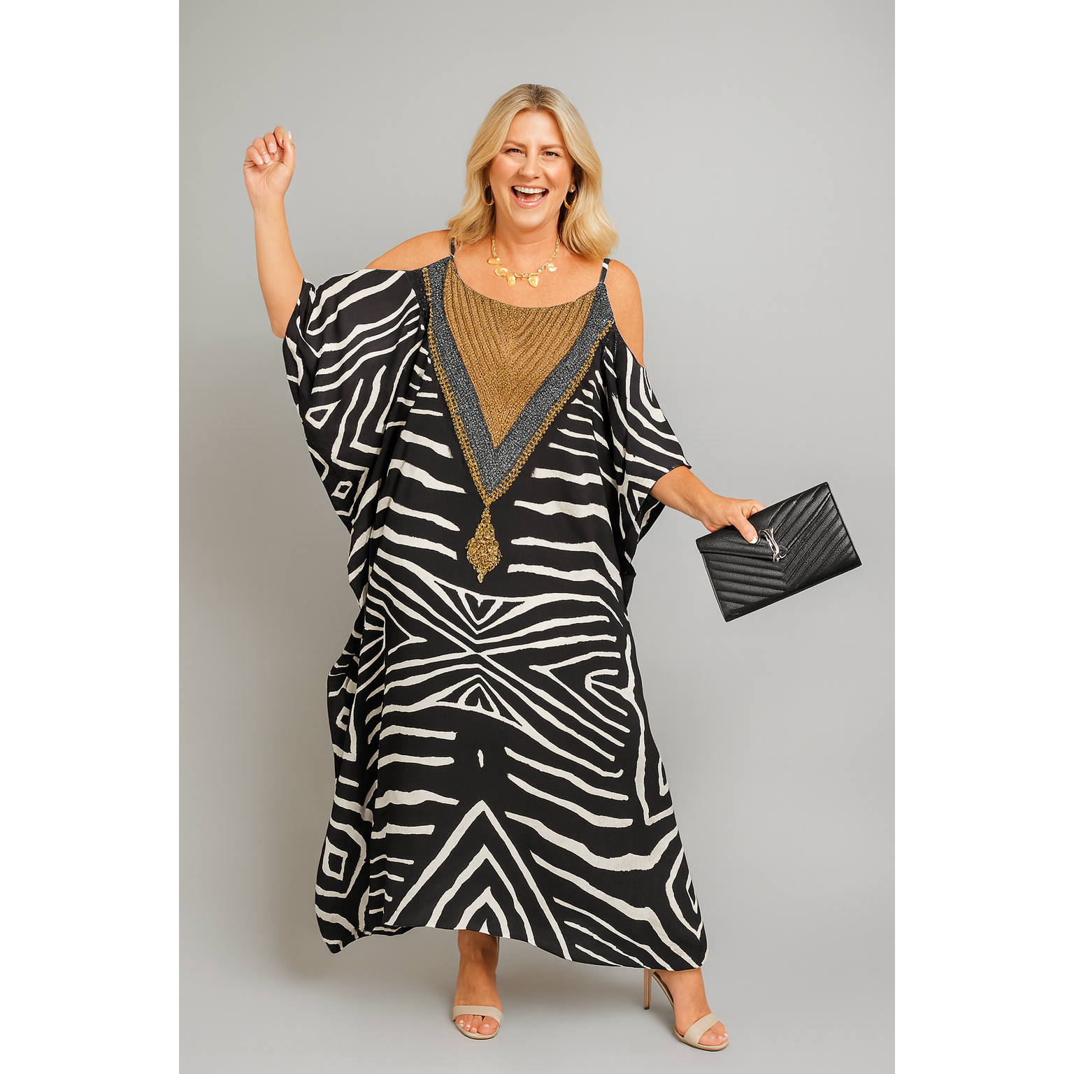 Coco Bella Ciaro Black kaftan 12-20