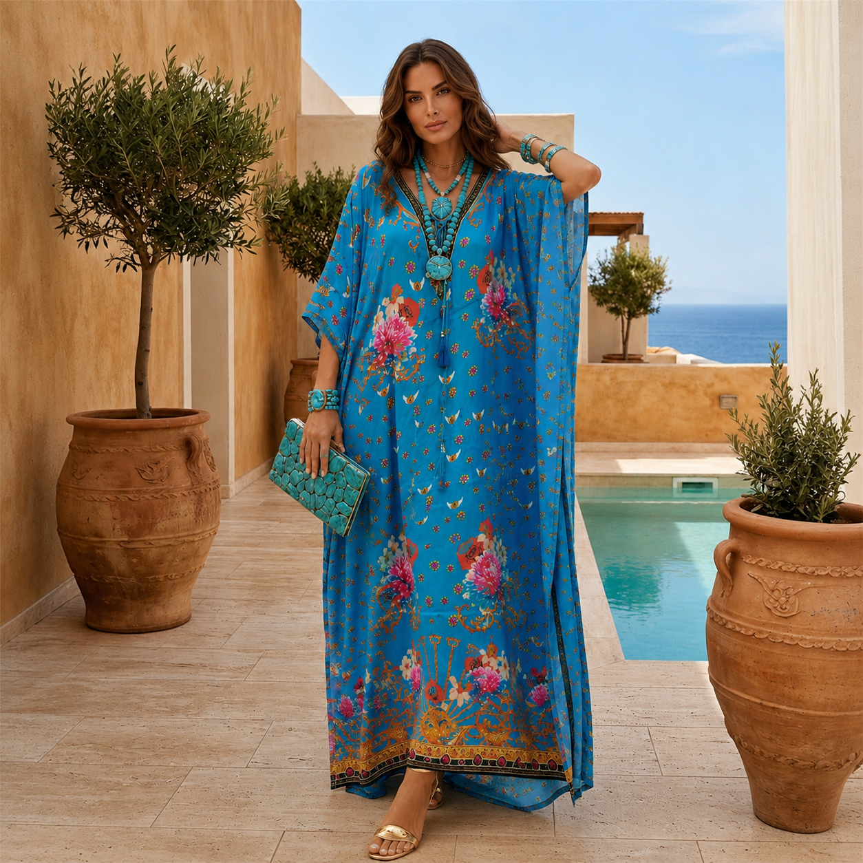 Coco Bella Viscose Silk Luxe kaftan 12-20