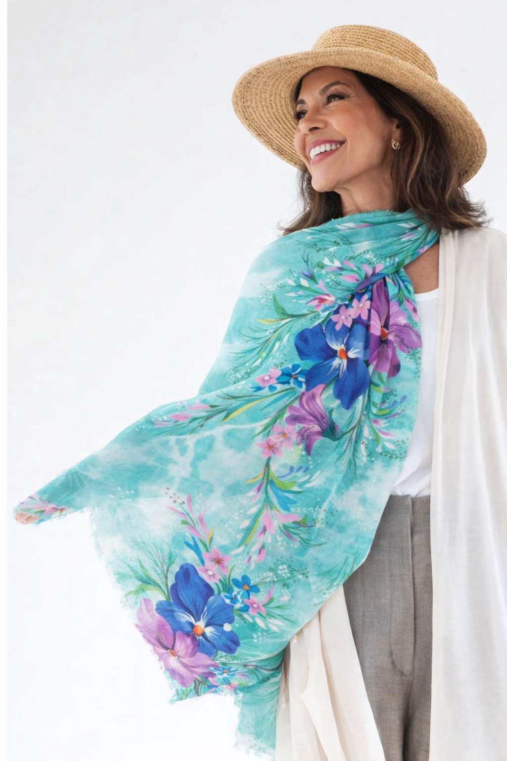 Wearable art 100% Cashmere Julian Scarf /Wrap-More Designs Available