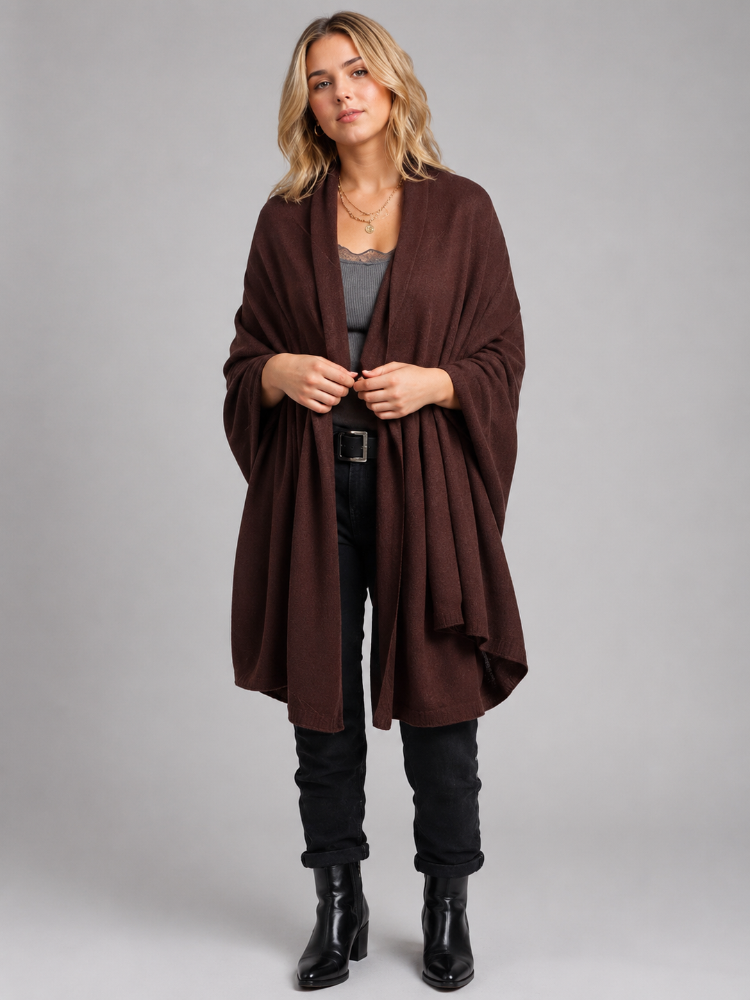 Julian knitted Pure Cashmere Maya scarf/ shawl/ Travel wrap-Colours available-Extra Large