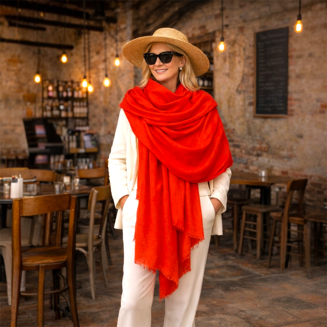 Imperial Julian handwoven pure Cashmere Travel Wrap-More Colours Available