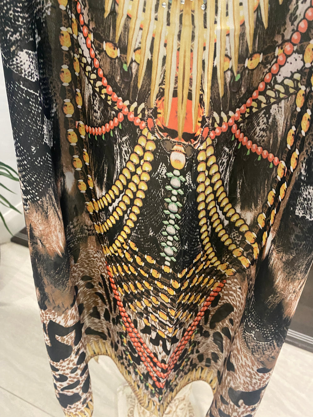 Black Kyra Silk Mix Tunic Top kaftan AU 12-20
