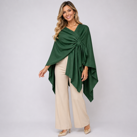 RITZY Front Closure Luxurious Maya Winter Cardigan Poncho Sweater-More colours available