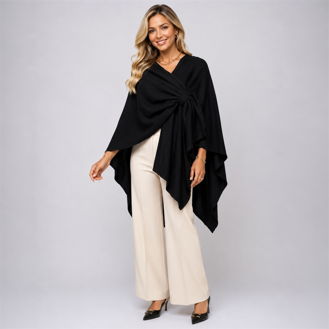 RITZY Front Closure Luxurious Maya Winter Cardigan Poncho Sweater-More colours available