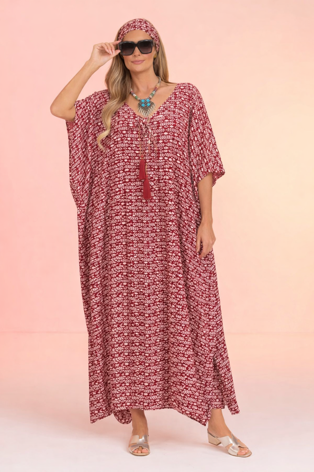 Maya Cotton Rayon Casual kaftan - Sizes Available AU 14-30