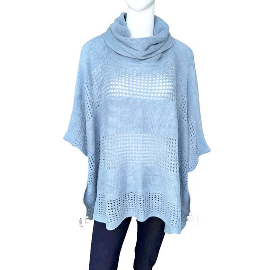 Ice Blue Knitted Maya Top Tunic OFSA 12-22