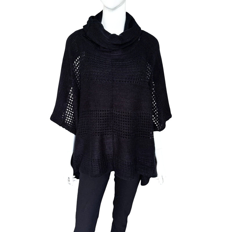 Black Knitted Maya Top Tunic OFSA 12-22