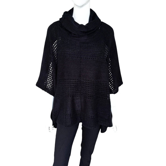 Black Knitted Maya Top Tunic OFSA 12-22
