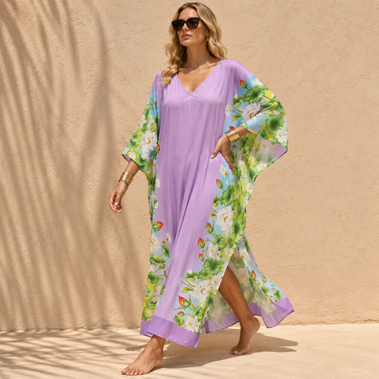 Maya Vivid Ochre Boho Kaftan Dress - Sizes Available AU 12-32