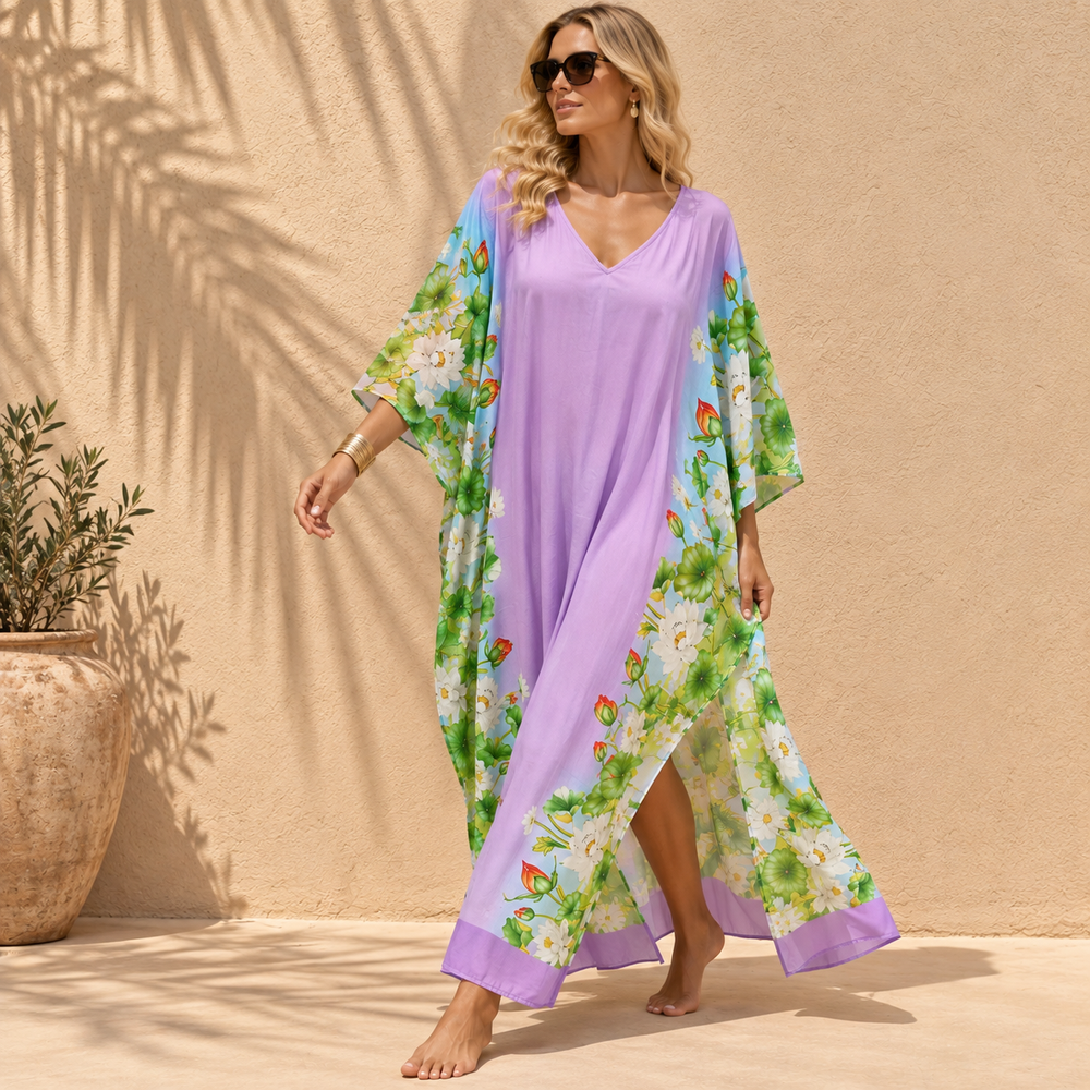 Maya Vivid Ochre Boho Kaftan Dress - Sizes Available AU 12-32