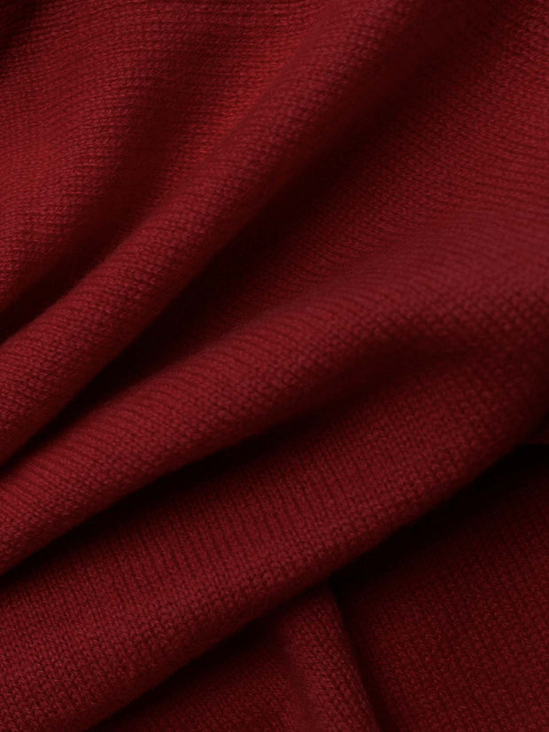 Julian Wine Red Pure Cashmere Travel Wrap