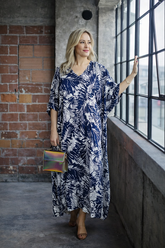 Blue Fern Rayon Maya Kaftan OSFA - AU 10-26