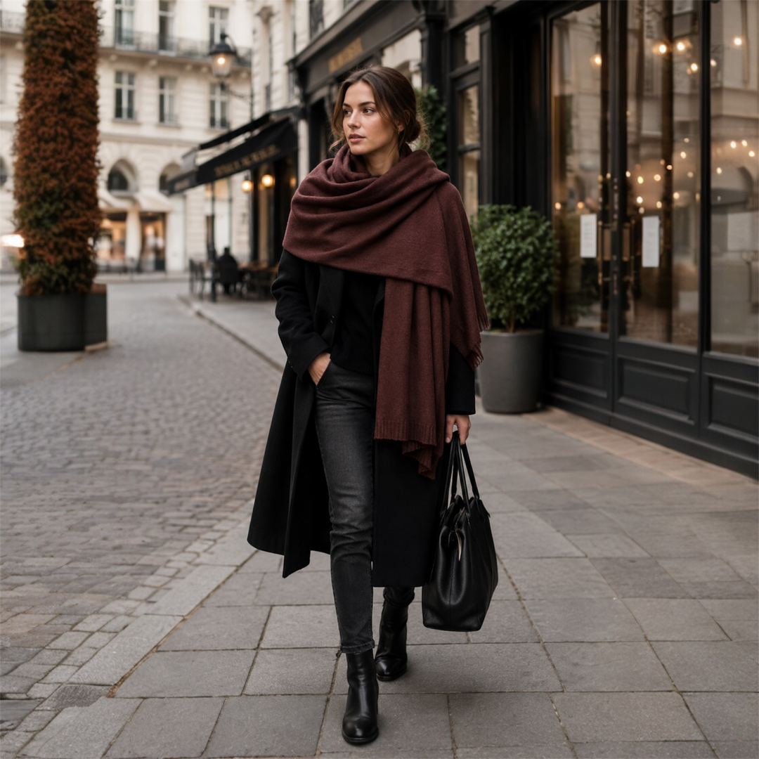 100% Cashmere 2 ply Knitted Julian Oversized Wrap -Unisex -30 Colours available
