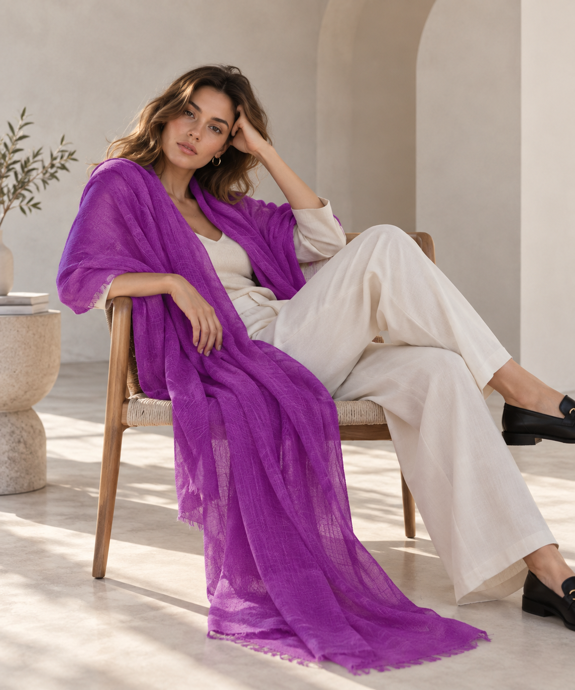 Julian 100% Ultra fine cashmere Maya oversized scarf/ wrap/ shawl-More colours available
