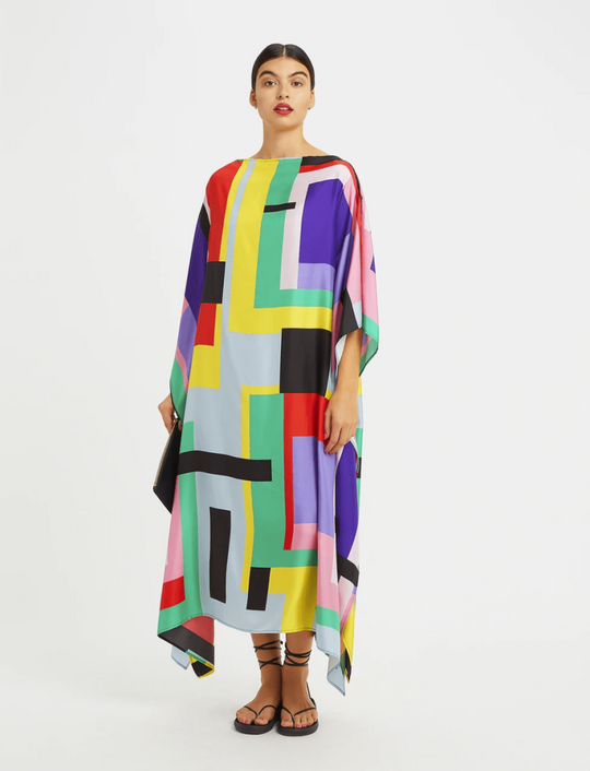 Mix Color Lillie MIDI Kaftan Dress- O/S AU 10-16
