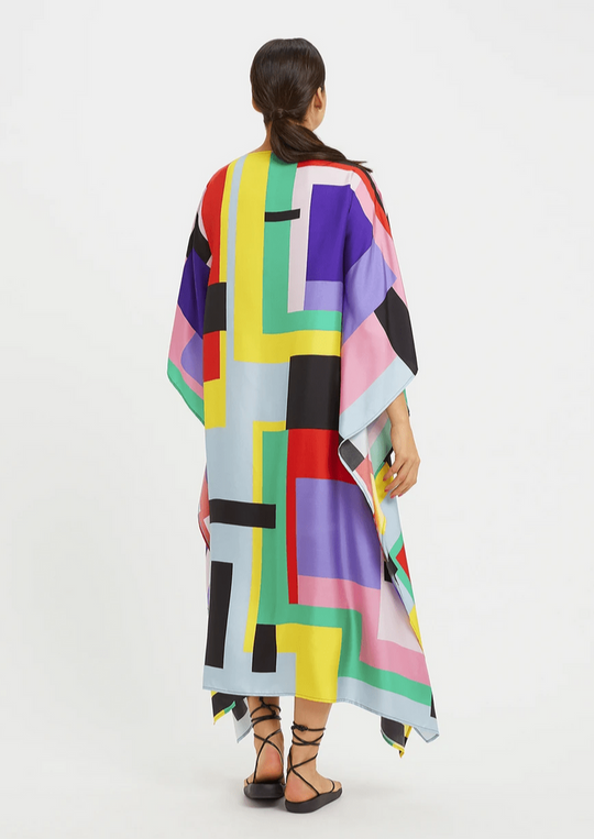 Mix Color Lillie MIDI Kaftan Dress- O/S AU 10-16
