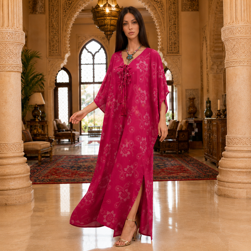 Maya Boho Cotton Rayon kaftan  - Sizes Available AU 16-30