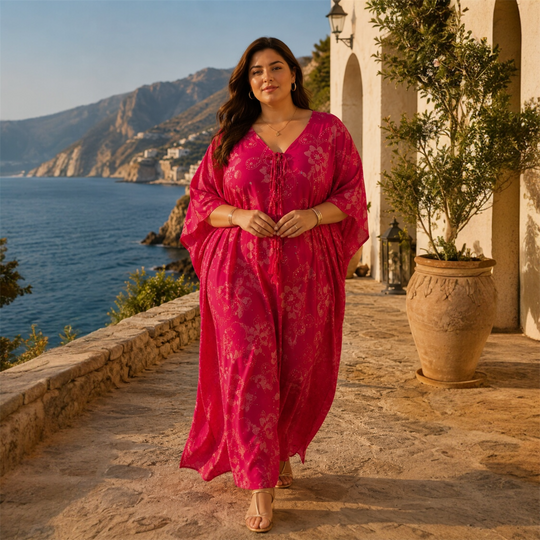 Maya Boho Cotton Rayon kaftan  - Sizes Available AU 16-30