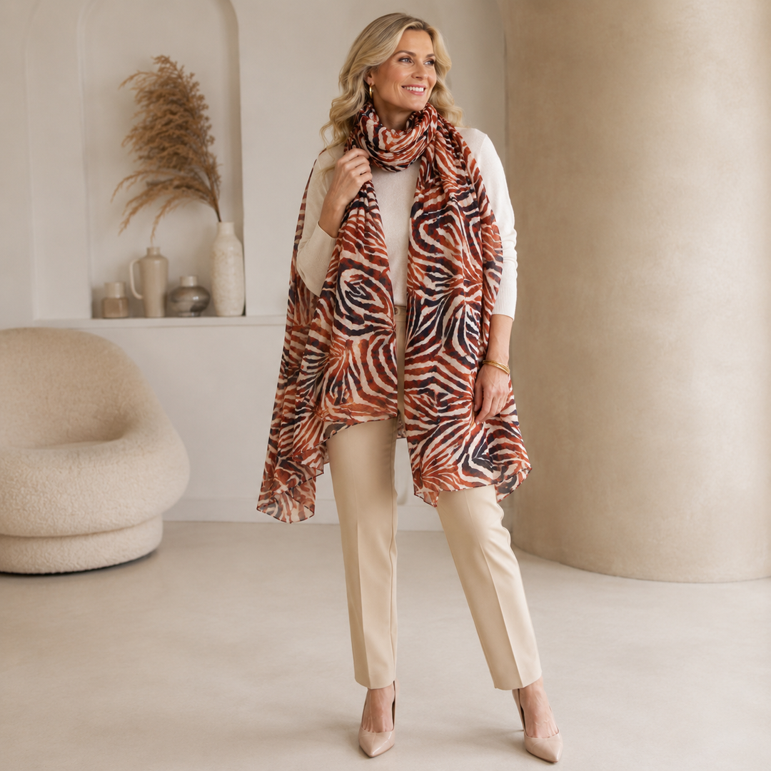Safari Brown  100% Cashmere Julian Scarf /Wrap