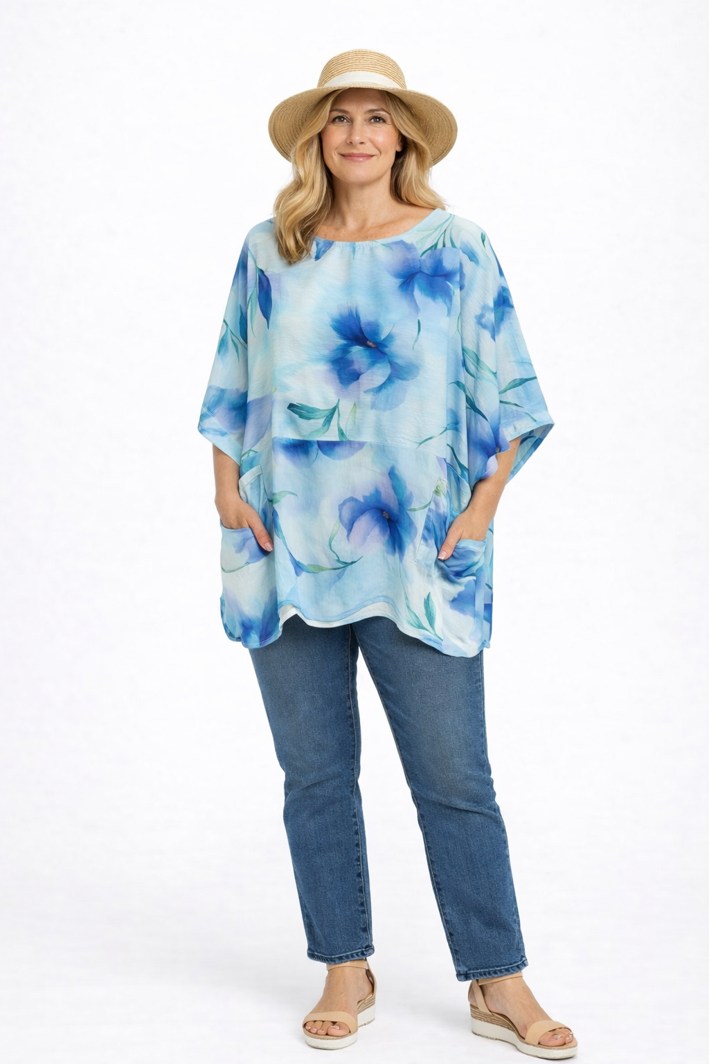 Maya Kyra Cotton oversized Tunic Top-O/S AU 12-22